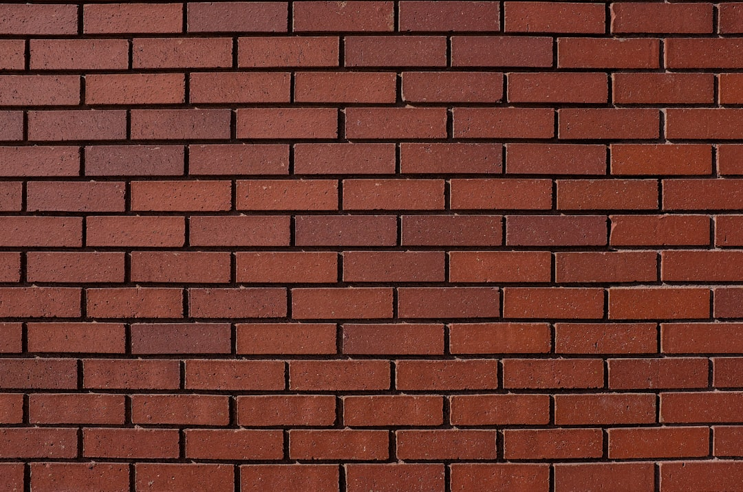Red brick wall for estimating masonry materials
