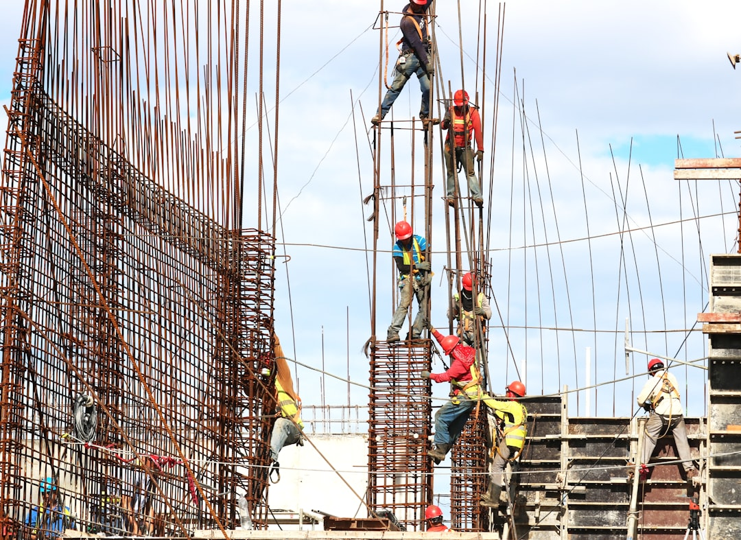 Construction project prepared for concrete work