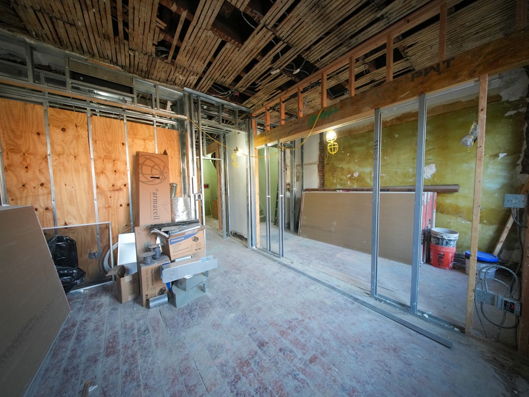 Interior room under renovation prepared for drywall planning