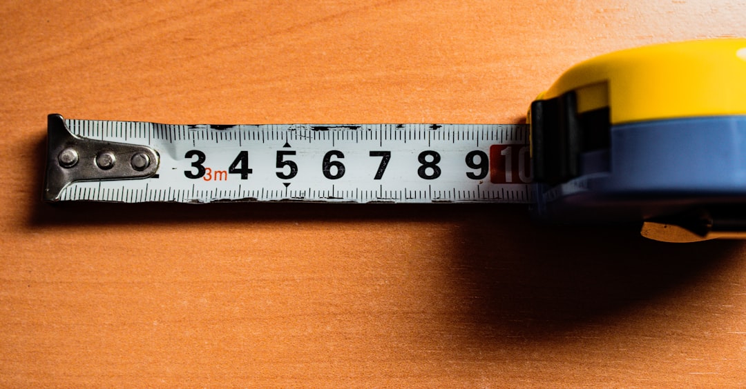 Measuring tape used for a square footage project